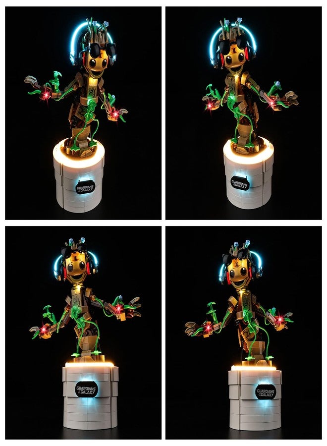 Kyglaring طقم إضاءة LED من Kyglaring متوافق مع مكعبات بناء Lego Dancing Groot 76297، ملحقات إضاءة مطورة لمجموعة نموذج 76297، أضواء فقط (النموذج غير متضمن)، إصدار كلاسيكي. - Image 2